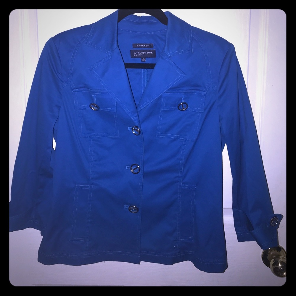 Jones NY Signature Royal Blue Blazer Small